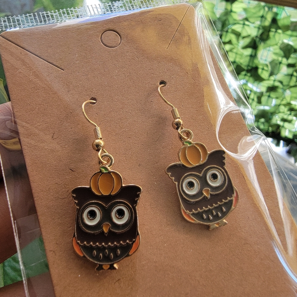 🍁8 Final!! Owl Earrings Fall Earring